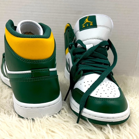 Jordan Other - NIB Mens Air Jordan 1 Mid Noble Green Pollen White